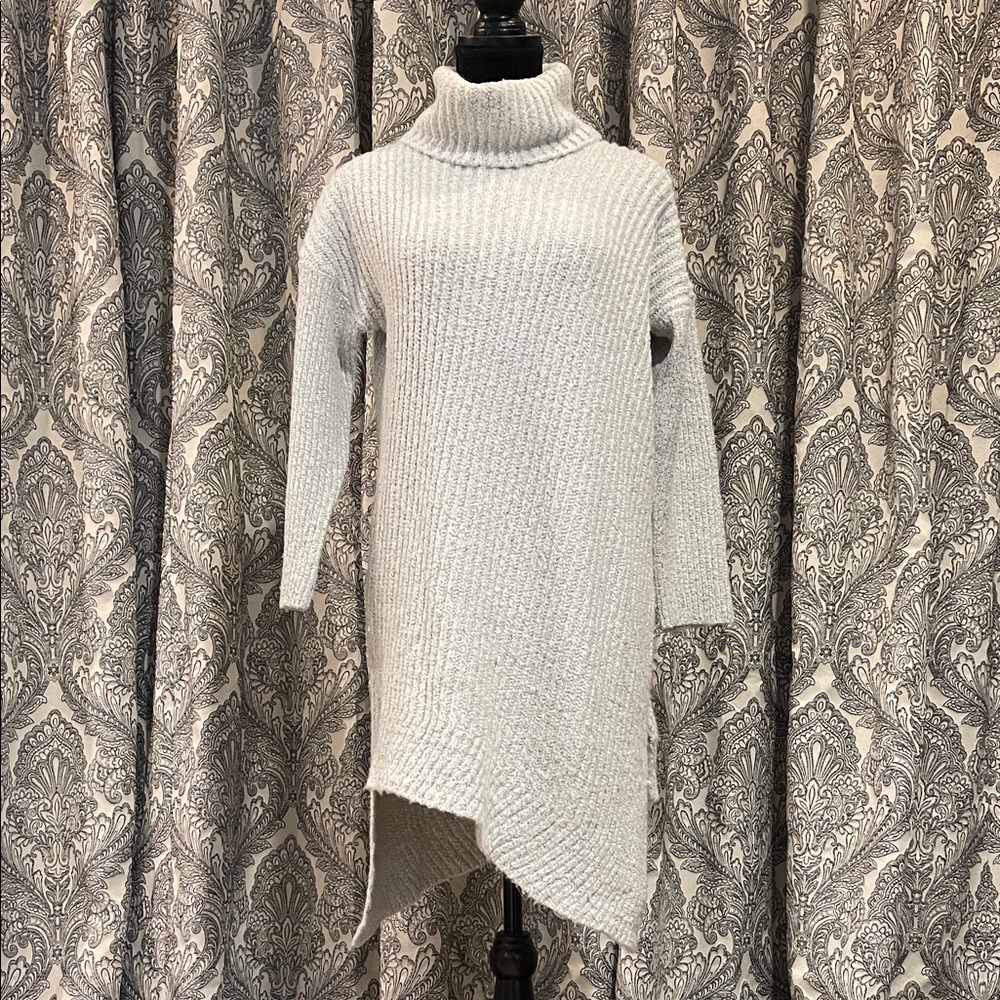 Asymmetrical long chunky sweater